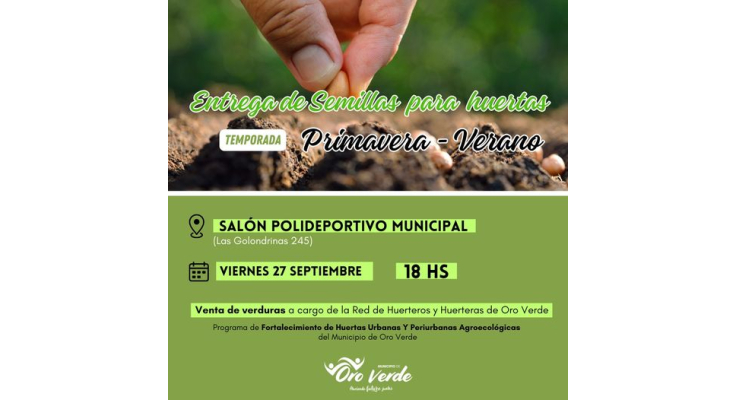 Entrega de semillas de la temporada primavera-verano